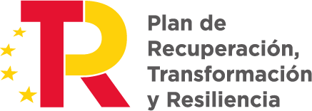 Logo del Plan de Recuperación, Transformación y Resiliencia, que representa iniciativas gubernamentales para la recuperación económica y social en España.
