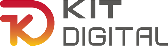 Logotipo de Kit Digital, un programa de apoyo a la digitalización de pequeñas y medianas empresas en España.